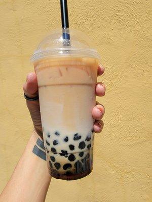 Boba milk tea w oat milk $6.75