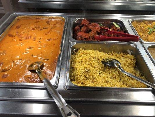 Chicken tikka, tandoori chicken, biryani