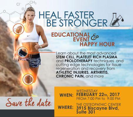 TO SECURE YOUR SPOT PLEASE RSVP http://theosteocenter.com/rsvp/