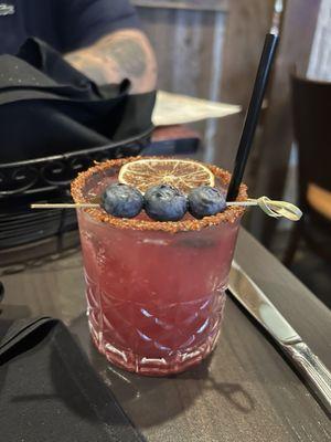 Spicy blueberry margarita