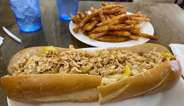 Chicken Cheese Steak - chicken was a little dry but it was legit grilled chicken. Huge portion as usual from these guys!