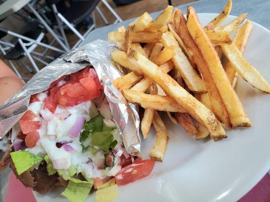 Gyro with fries