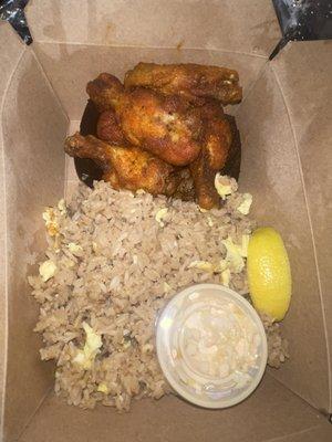 Street Fried Rice with 5 Wings (Louis Louis flavor)