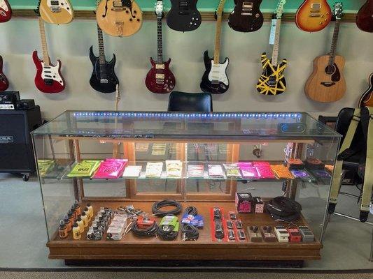 Guitars and accessories.