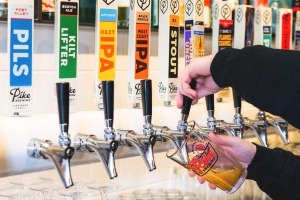 Tap handles at Pike Fish Bar