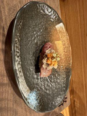 Wagyu with truffle and uni