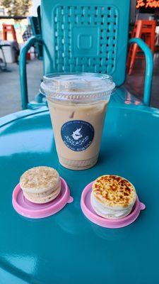 Macaroons with Iced Coffee