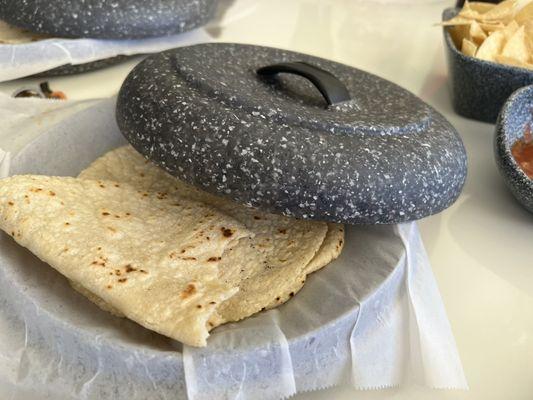 Homemade corn tortillas