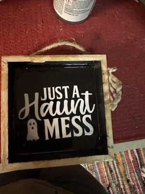 Halloween home decor. Wall sign.