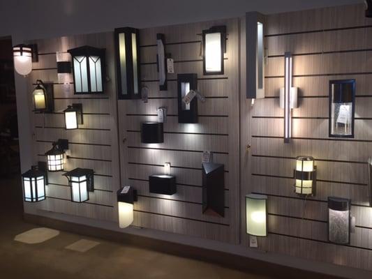 Large display of outdoor fixtures