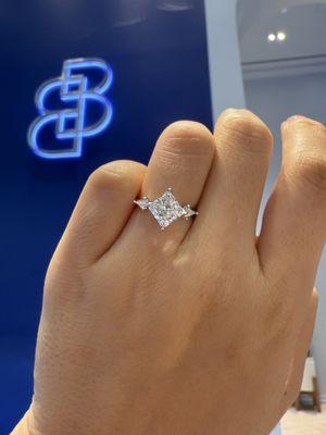 Princess Cut in our Glacier Aura Engagement Ring.