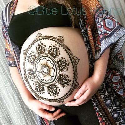 Blue Lotus Henna specializes in belly henna and mandala designs in particular...