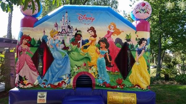 Our Disney Princess Jumper is 15 by 15 ft. And awesome for a princess party.