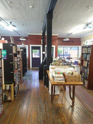 Taken from the counter facing down the center of the store.