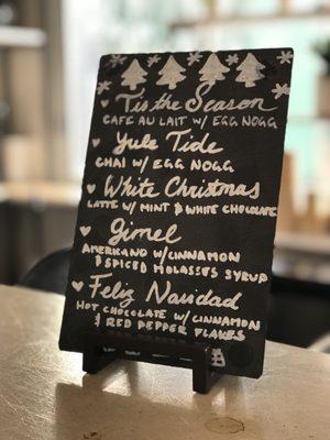 Holiday themed coffee drinks!