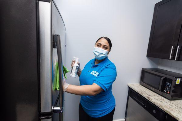 Stainless stell fridges left smudge-free