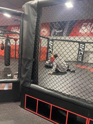 Lucas and my son training in the Ring