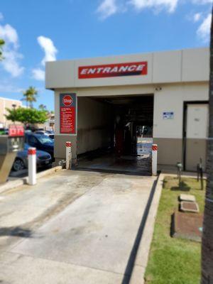 The Texaco car wash entrance.........