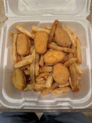 Chicken nuggets kids meal