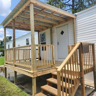 Just completed this front porch. Call for services 904-576-1876 Clark Remodeling and Handyman Services.