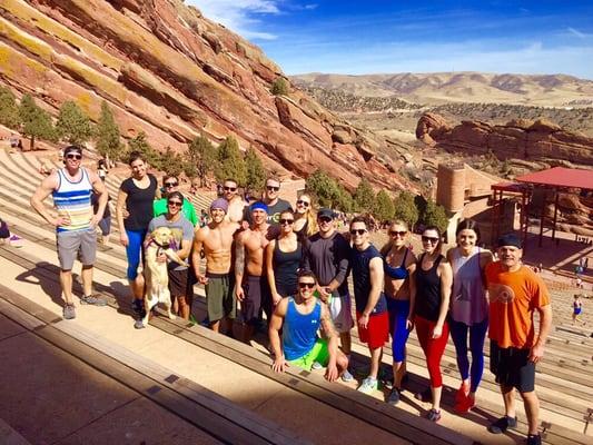 A few of the FIT36 crew at Red Rocks for a workout!