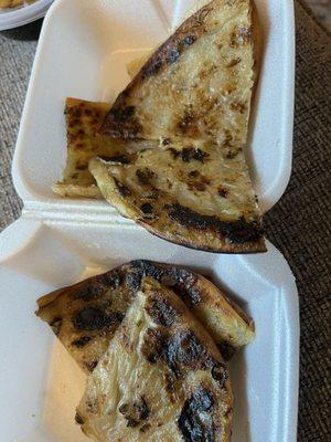 Burnt scallion pancakes (inedible)