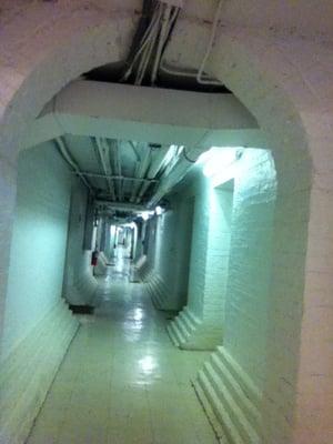 Nearby secret underground tunnel to a time machine, leads to/from Cobb!