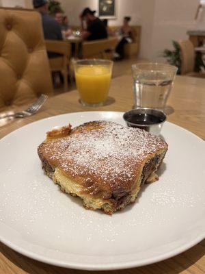 Custard orange blossom brick toast