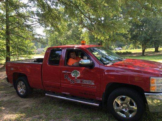 M&M tree expert's truck