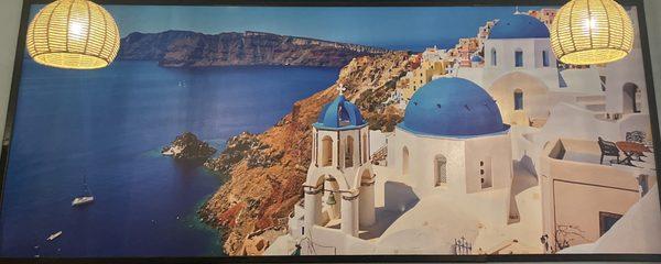 Mural or Greek Island.