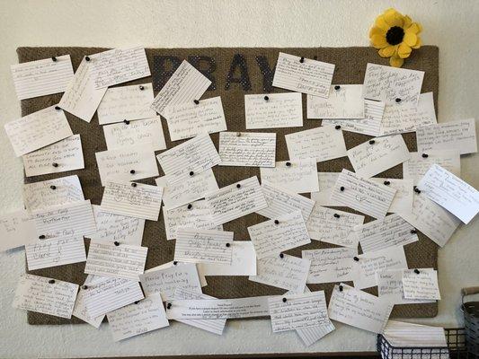 Prayer wall - such a great idea