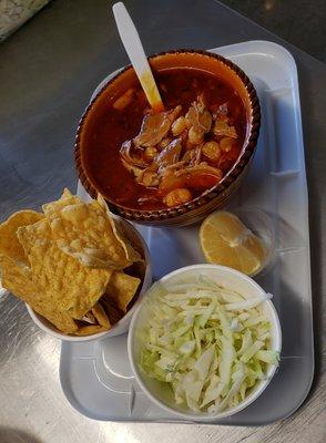 Red chicken Pozole