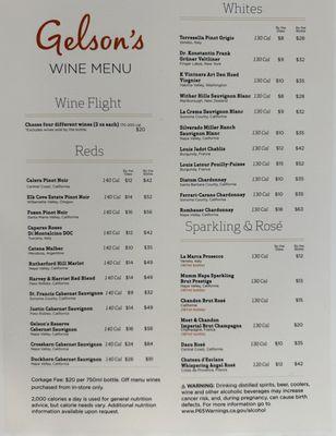 Wine List