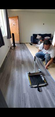 Flooring installation in Long Beach CA.