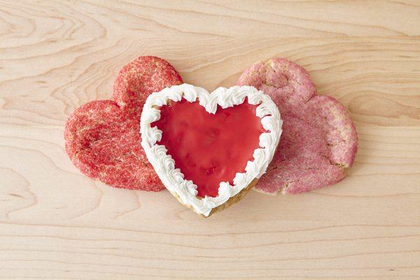 Valentine's Trio of Hearts. 1 Frosted cookie and 2 sprinkle cookies!