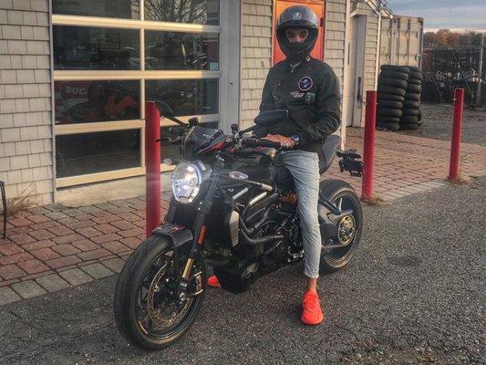 Ducati Monster 1200R and one lucky owner!