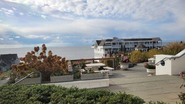 The view outside from the dining room