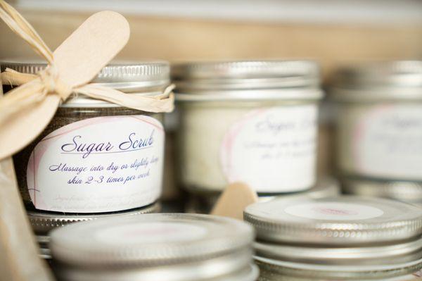 All natural Sugar Scrub, handmade in small batches with essence of pure essential oils to cleanse, exfoliate and nourish skin.