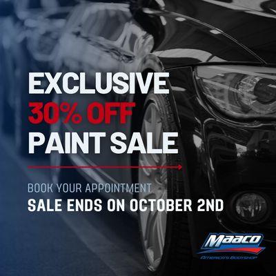 Say goodbye to scratches, dullness, and wear. Say hello to a car that looks as good as new! Our exclusive 30% off paint sale is here!