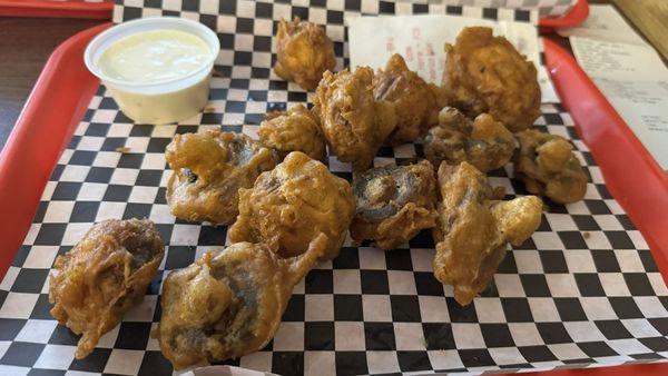 Fried mushrooms.