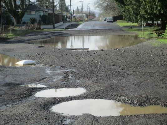 The largest urban lake in the streets of Portland