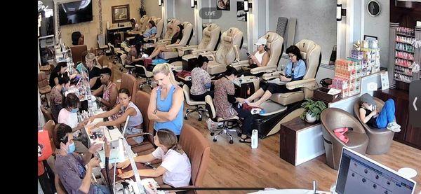 We have plenty of Pedi chairs and pro nails tech