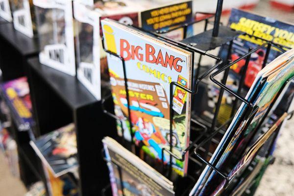 Free comics section for reading in store