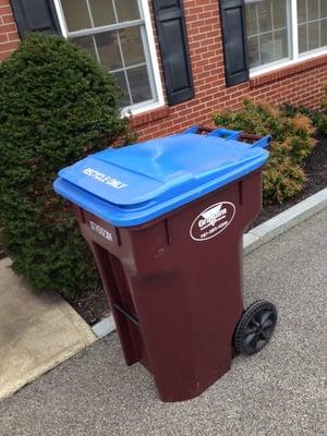 Ask about our trash and recycling totes!