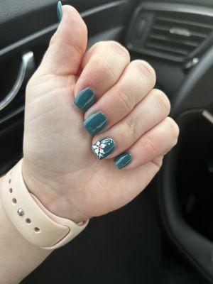 Full set, gel polish, with design