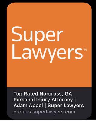 Congratulations to Adam Appel on being selected as a Georgia Super Lawyer for the 9th year !