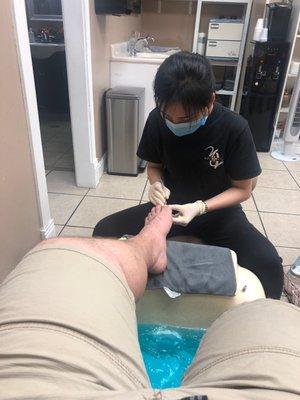 First ever pedicure.