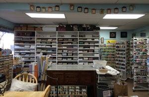 We carry fabric for cross-stitch, embroidery & needlepoint. Lots of hand-dyed linens!