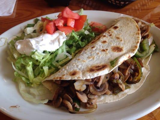 Mushroom quesadilla