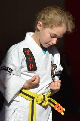 Our kids program teaches Self Discipline, Self Defense, and Self Confidence.
 Photo Credit: Elissa Overton